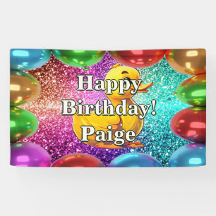 Rubber Duck Personalised character birthday banner