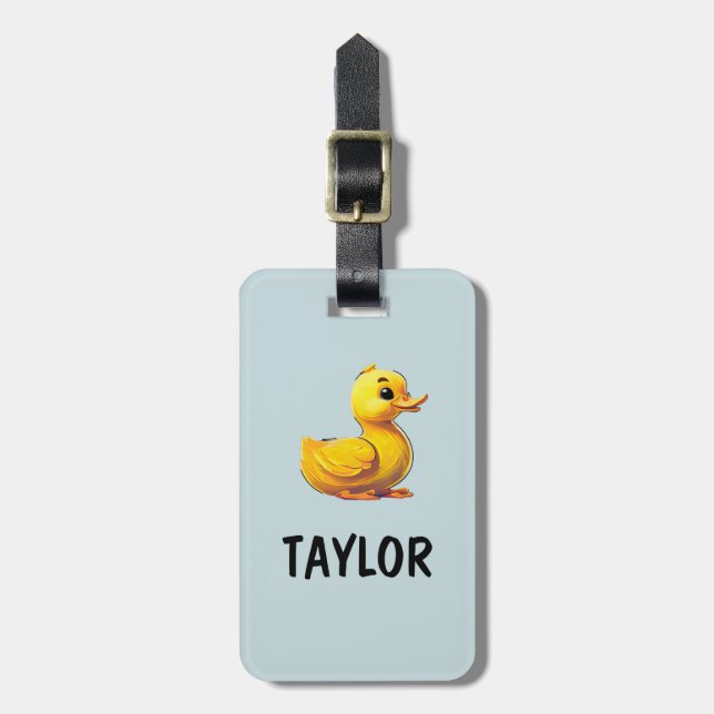 Rubber Duck Personalised Colourful Bag Backpack Luggage Tag (Front Vertical)