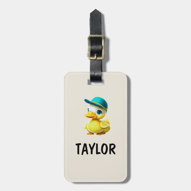 Rubber Duck Personalised Colourful Bag Backpack Luggage Tag (Front Vertical)