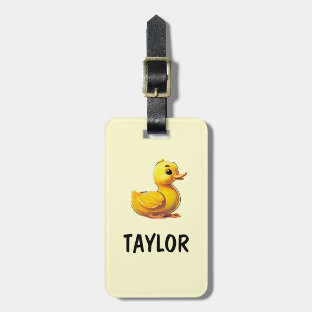 Rubber Duck Personalised Colourful Bag Backpack Luggage Tag (Front Vertical)