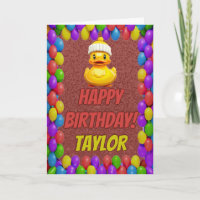Rubber Duck Personalised Fun Greeting Birthday