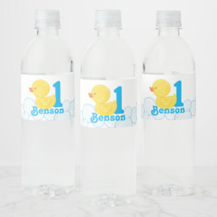 Rubber Duck Personalised  Water Bottle Label