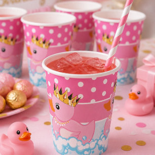 Rubber Duck (Pink) Birthday Party Paper Cups