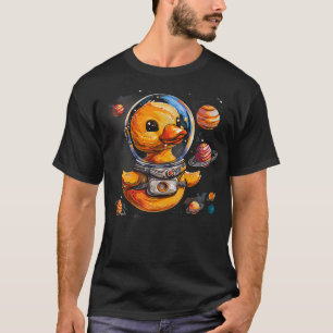 Rubber Duck Planet Astronaut Space Rubber Duck Lov T-Shirt