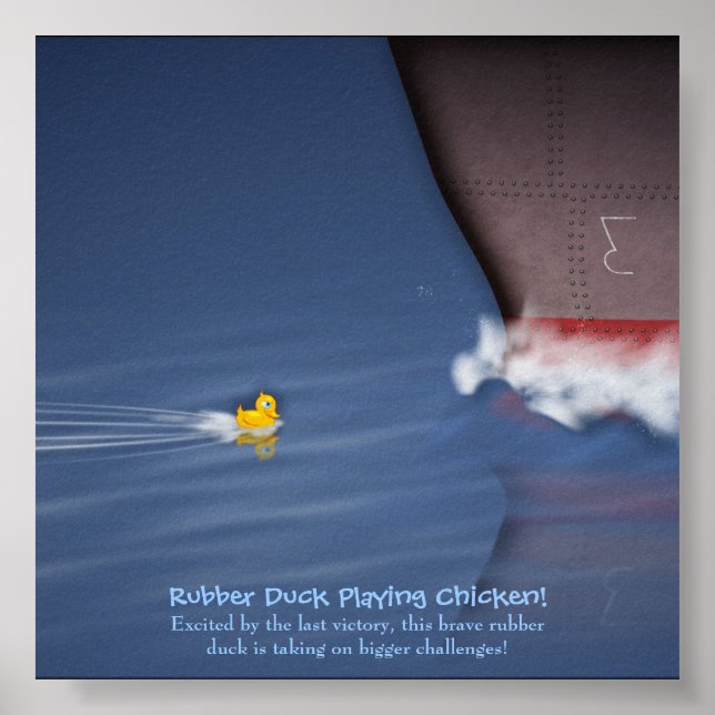 Rubber Duck Playing Chicken Poster (Front)