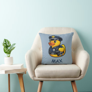 Rubber Duck Police Officer Cushion