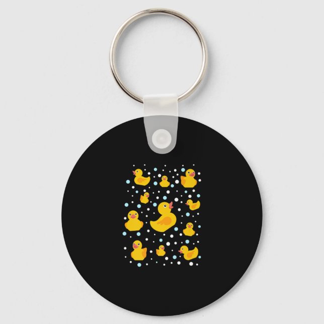 Rubber Duck Print Key Ring (Front)