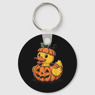 Rubber Duck Pumpkin Halloween Key Ring