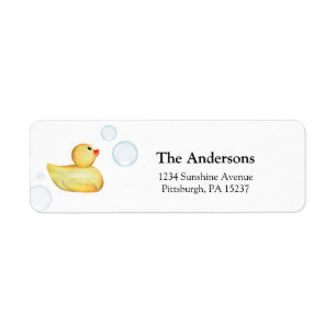 Rubber Duck Return Address Return Address Label