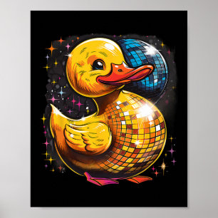 Rubber Duck Rubber Duckie Dancing Disco Rubber Duc Poster