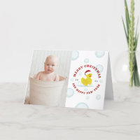 Rubber Duck Santa Christmas Photo Bubbles