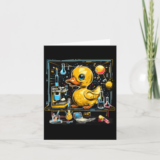 Rubber Duck Science Chemists Physics Teacher Card (Front)