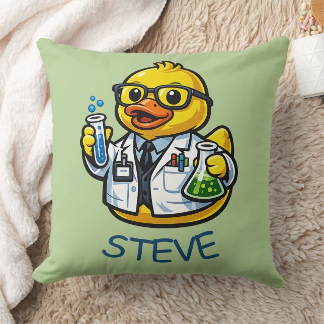 Rubber Duck Scientist Cushion (Blanket)