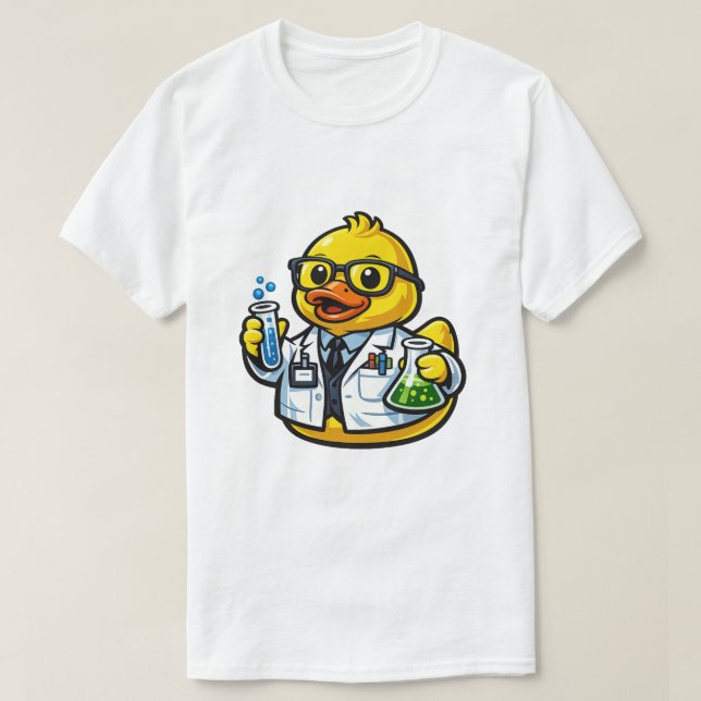 Rubber Duck Scientist T-Shirt (Design Front)