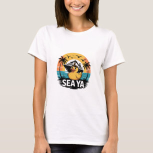 Rubber Duck Sea Ya Cruise Ship Vacation Family Mat T-Shirt