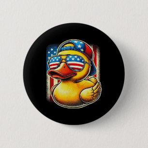 Rubber Duck Shirt Usa Flag Gift Funny Duckie Cool 6 Cm Round Badge