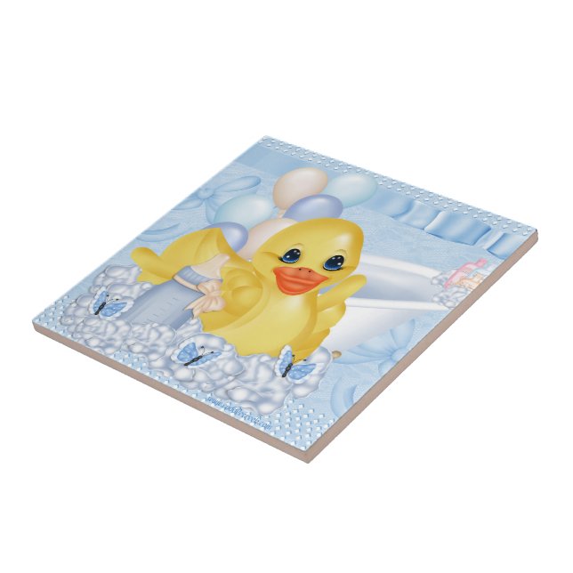 Rubber Duck Shower Ceramic Tile (Side)