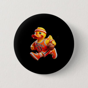 Rubber Duck Sketll Player Ducky Duckie Men Women K 6 Cm Round Badge