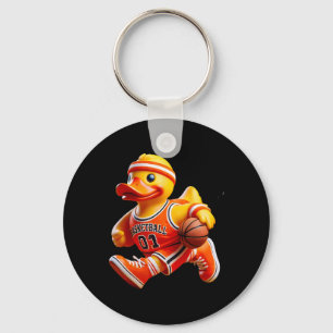 Rubber Duck Sketll Player Ducky Duckie Men Women K Key Ring
