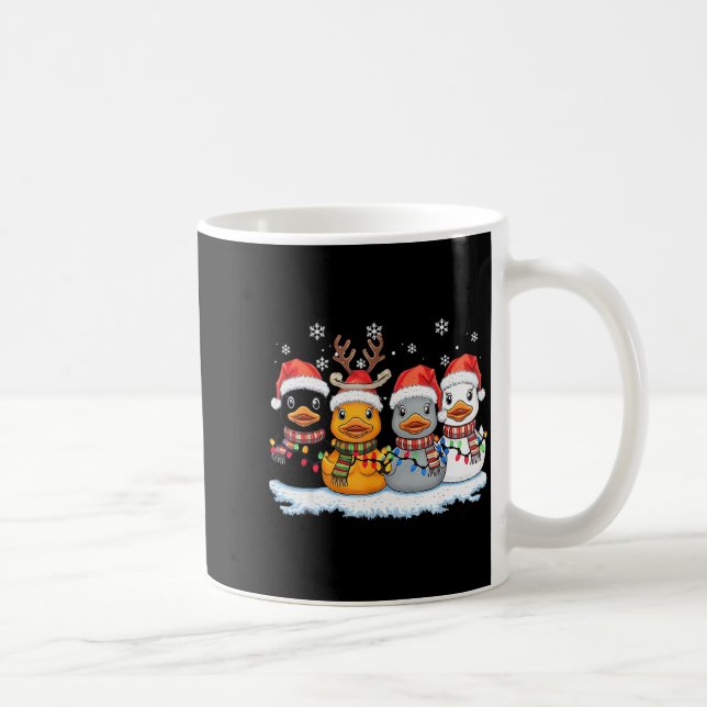 Rubber Duck Squad Christmas Light Reindeer Crew Xm Coffee Mug (Right)