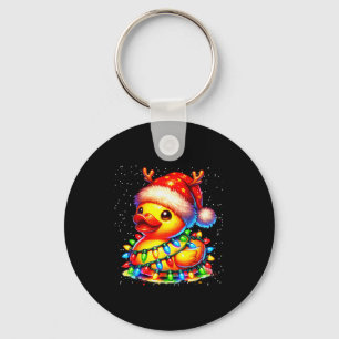 Rubber Duck Squad Christmas Light Reindeer Crew Xm Key Ring
