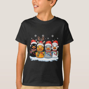 Rubber Duck Squad Christmas Light Reindeer Crew Xm T-Shirt