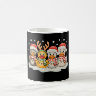 Rubber Duck Squad Santa Reindeer Christmas Lights Coffee Mug