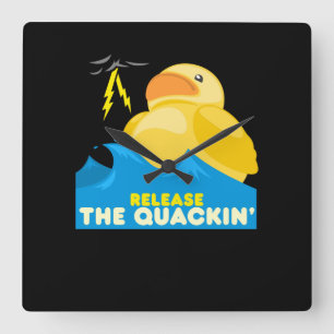 Rubber Duck Square Wall Clock