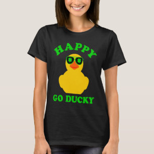 Rubber Duck Sunglasses Happy Go Ducky Pun St Patri T-Shirt