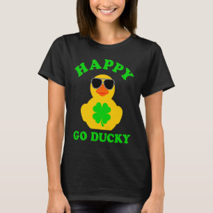Rubber Duck Sunglasses Happy Go Ducky Pun St Patri T-Shirt