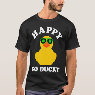 Rubber Duck Sunglasses Happy Go Ducky Pun St Patri T-Shirt