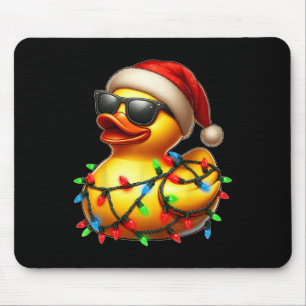 Rubber Duck Sungles Cute Christmas Xmas Mouse Pad
