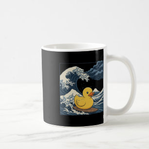 Rubber Duck Surfing Japanese Great Wave Coffee Mug
