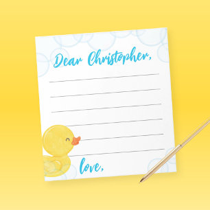 Rubber Duck Time Capsule / Advice Note Sheets