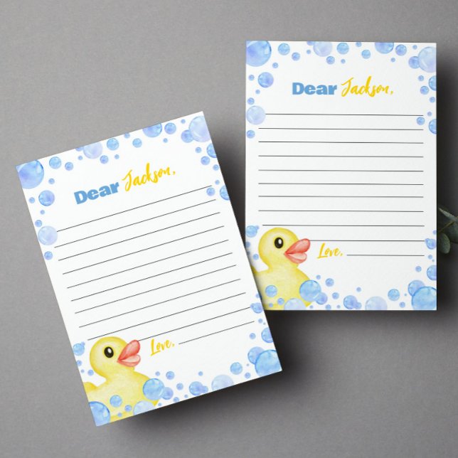 Rubber Duck Time Capsule Note Message Card (Creator Uploaded)