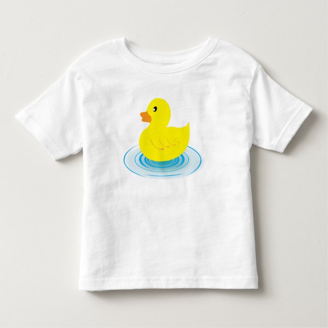 Rubber Duck Toddler Ruffle Tee (Front)