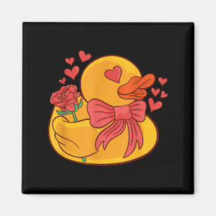 Rubber Duck Valentines Day Rubber Duckie  Magnet