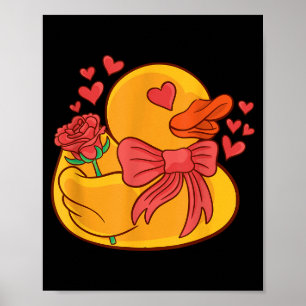 Rubber Duck Valentines Day Rubber Duckie  Poster