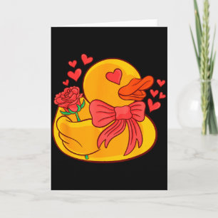 Rubber Duck Valentines Day Rubber Duckie T Shirt Card