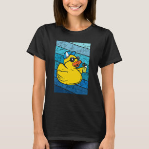 Rubber Duck Vintage Retro Summer Party Duck Cute D T-Shirt