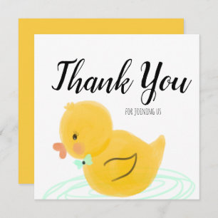 Rubber Duck Watercolor Baby Shower Thank You 