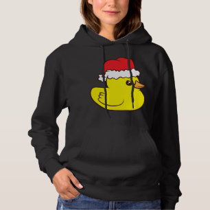 Rubber Duck With Santa Hat Cute Rubber Duck Christ Hoodie