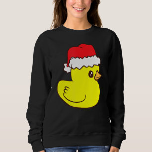Rubber Duck With Santa Hat Cute Rubber Duck Christ Sweatshirt