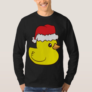 Rubber Duck With Santa Hat Cute Rubber Duck Christ T-Shirt