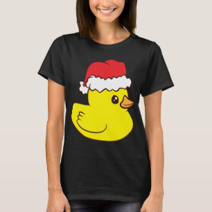 Rubber Duck With Santa Hat Cute Rubber Duck Christ T-Shirt