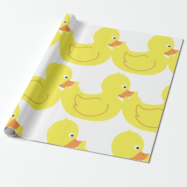 Rubber Duck Wrapping Paper (Unrolled)