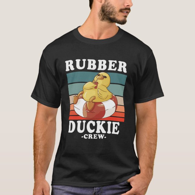 Rubber Duck Yellow Duckie Crew Bath Ducks Duckling T-Shirt (Front)