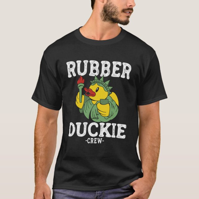 Rubber Duck Yellow Duckie Crew Bath Ducks Duckling T-Shirt (Front)
