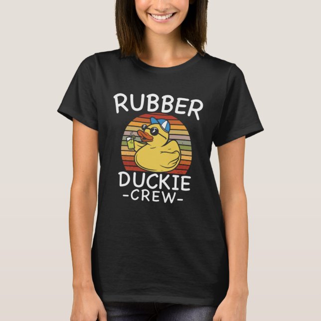 Rubber Duck Yellow Duckie Crew Bath Ducks Duckling T-Shirt (Front)