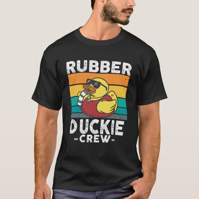 Rubber Duck Yellow Duckie Crew Bath Ducks Duckling T-Shirt (Front)